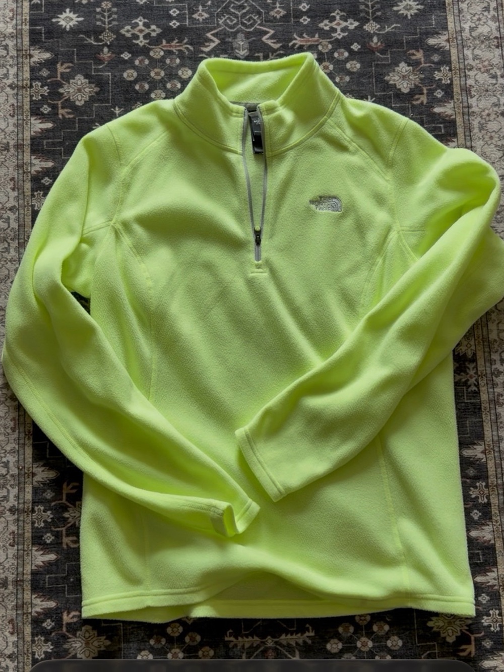 The North Face High-Visibility Neon Yellow Half-Zip Fleece Pullover Woman’s